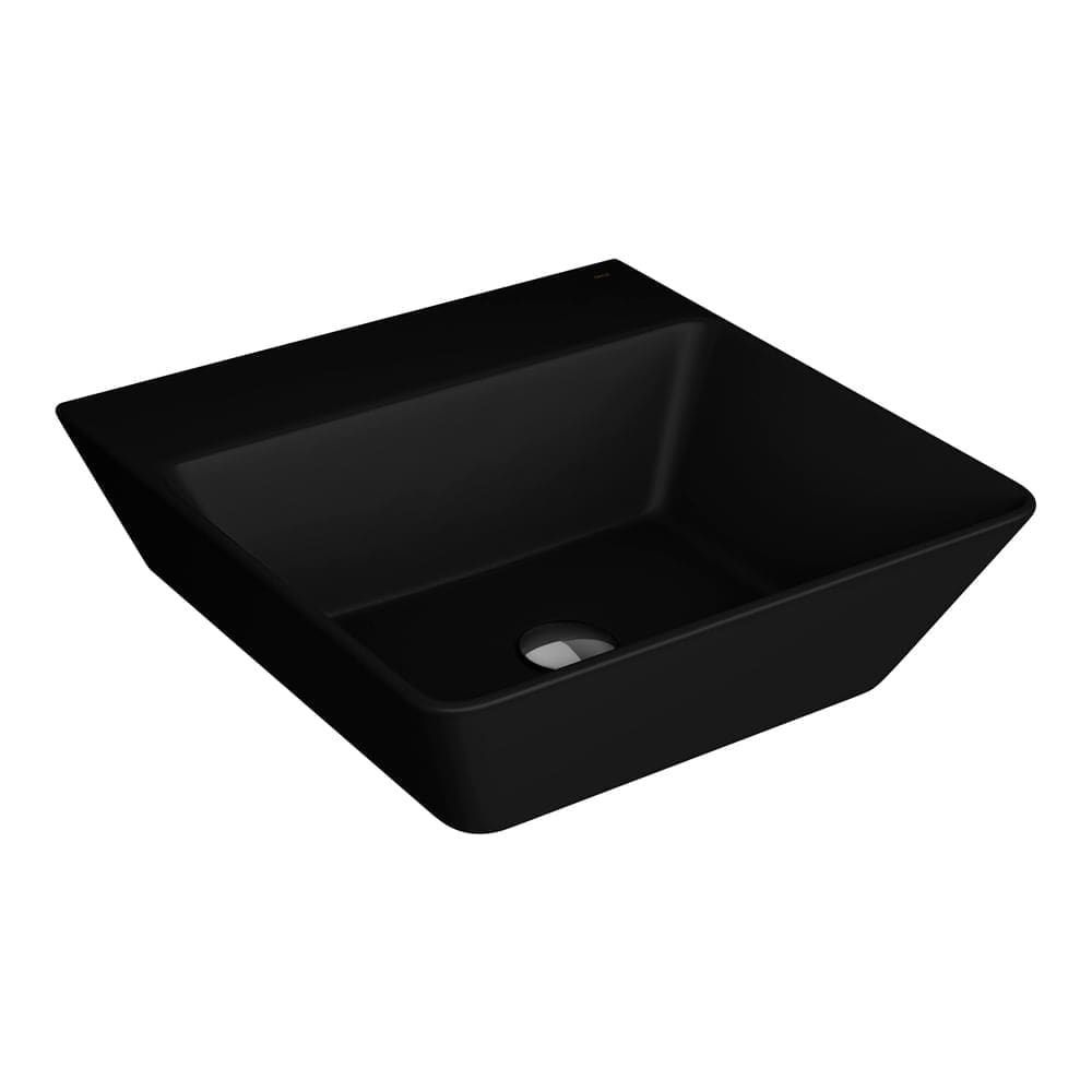 Cuba de Apoio Lavatório Quadrada com Mesa 42X42cm Ébano Fosco - L.270.94