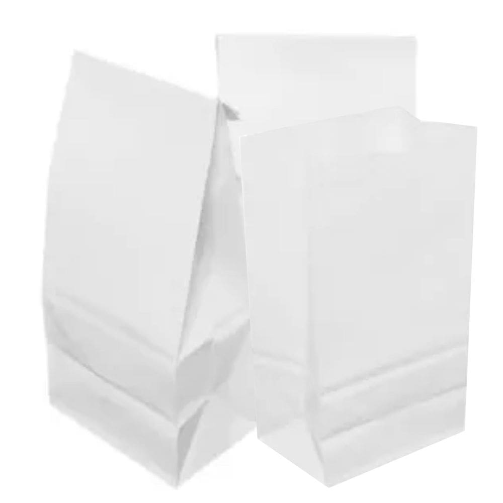 Saco de Papel Branco SOS 12x21x7 cm - 2 kg - 25 unidades