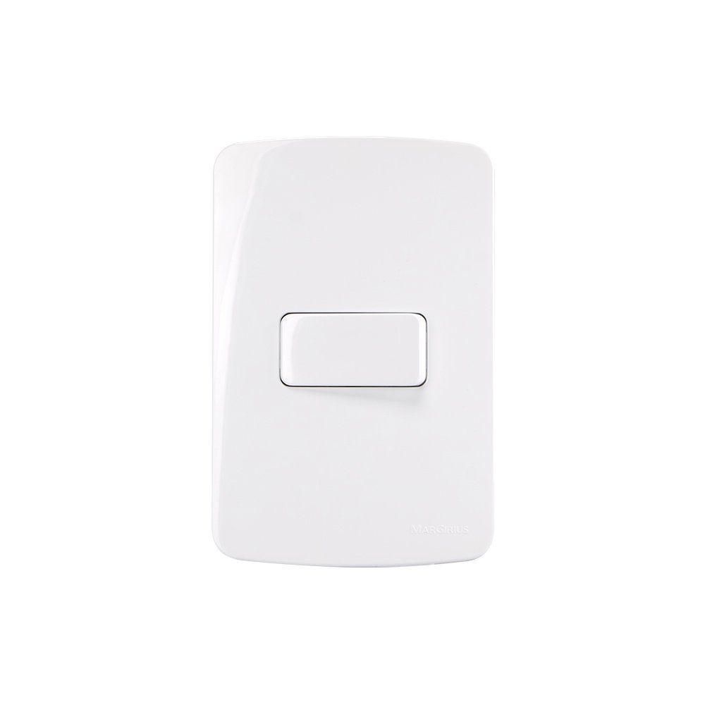 Interruptor Intermediário Margirius B3 10a Com Placa 4x2 Branco