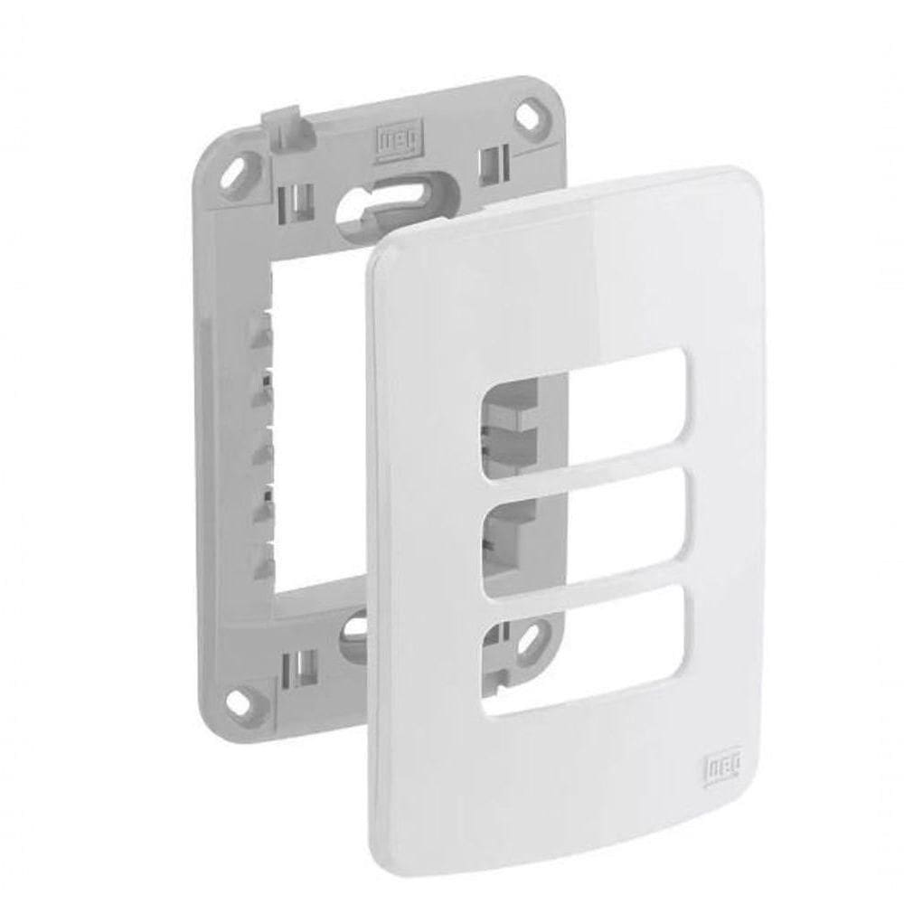 Placa Suporte 4X2 3 Posições Branco Composé