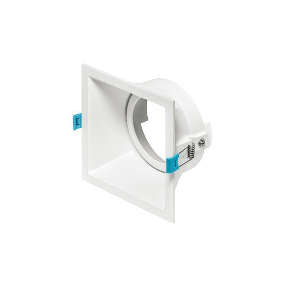 Spot De Embutir Recuado Stella Square Par 30 E27 Quadrado Bivolt Branco