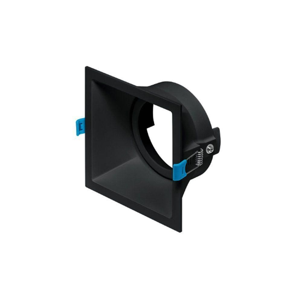 Spot De Embutir Recuado Stella Square Par 30 E27 Quadrado Bivolt Preto