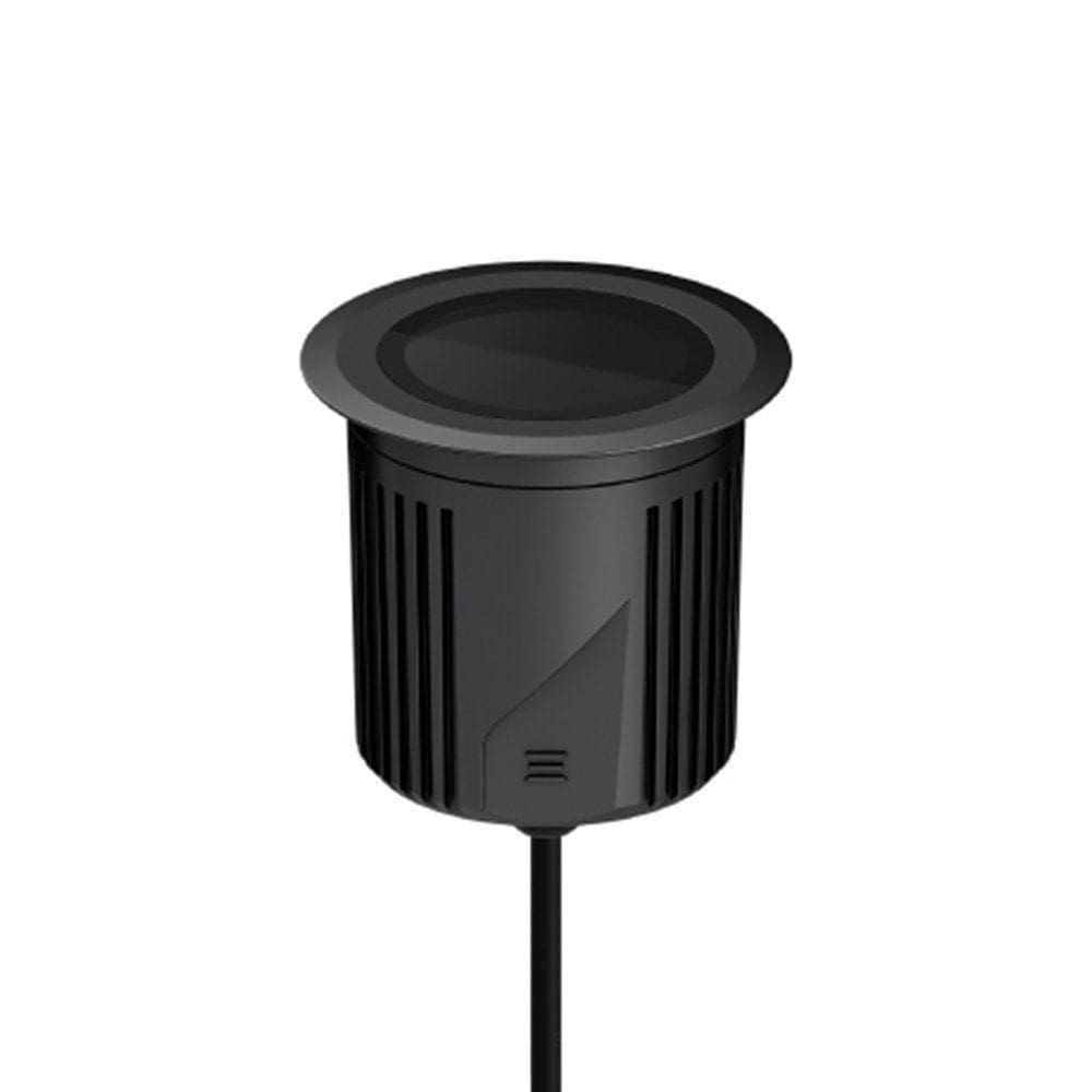 Embutido De Solo Led Stella S.ground 18,5w Com Caixa De Instalação Bivolt Preto 3000k Luz Amarela