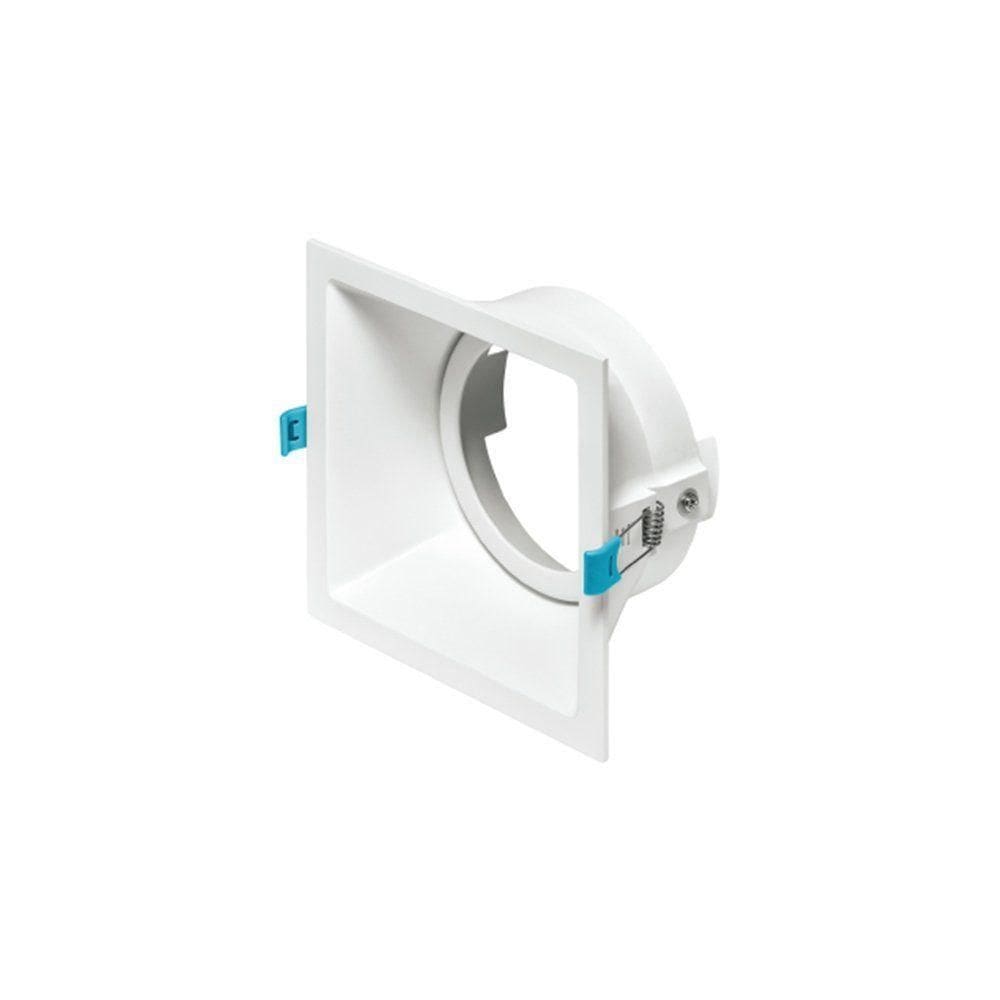 Spot De Embutir Recuado Stella Square Ar111 Gu10 Quadrado Bivolt Branco