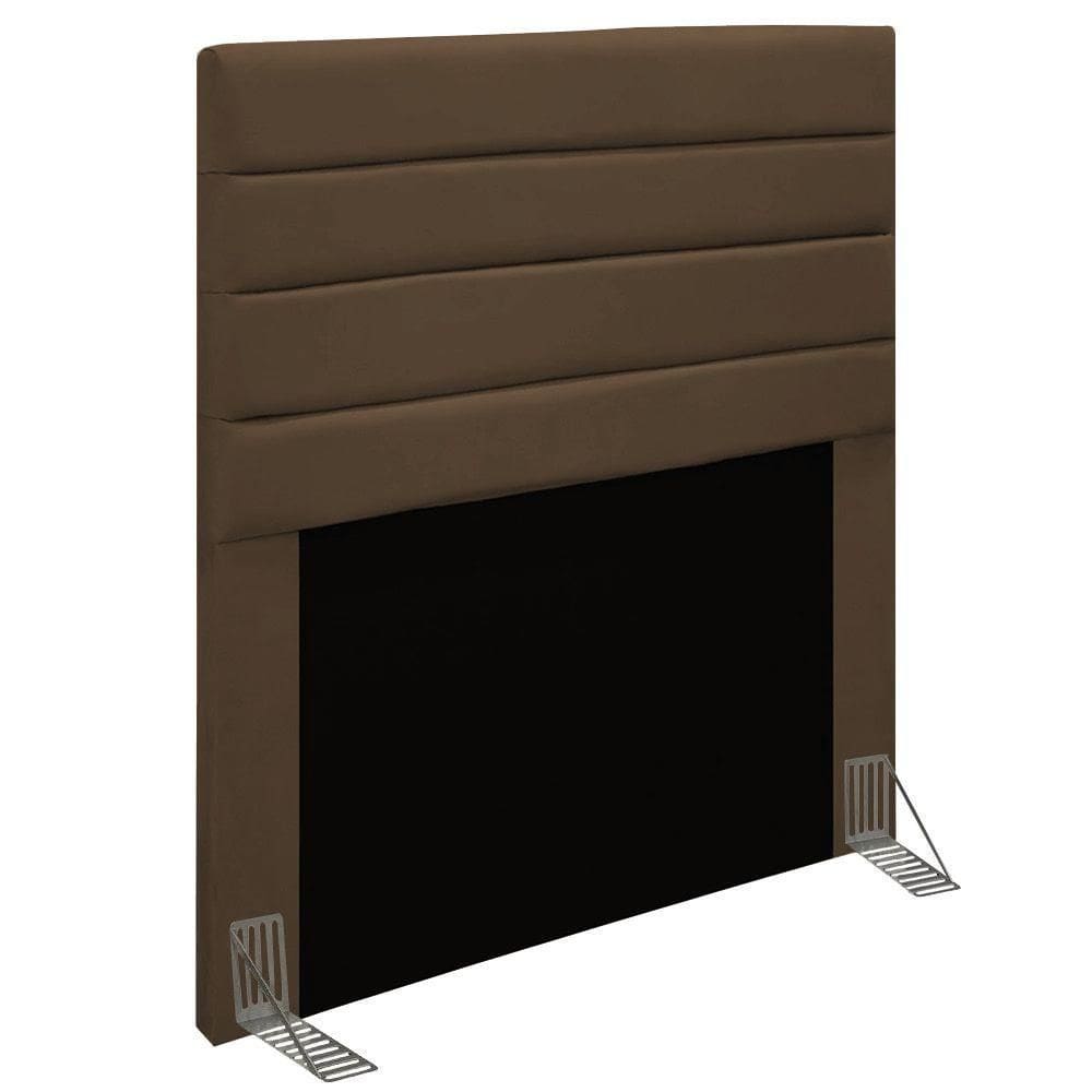 Cabeceira Solteiro 0,90m Friburgo Suede - Pallazio Cor Marrom