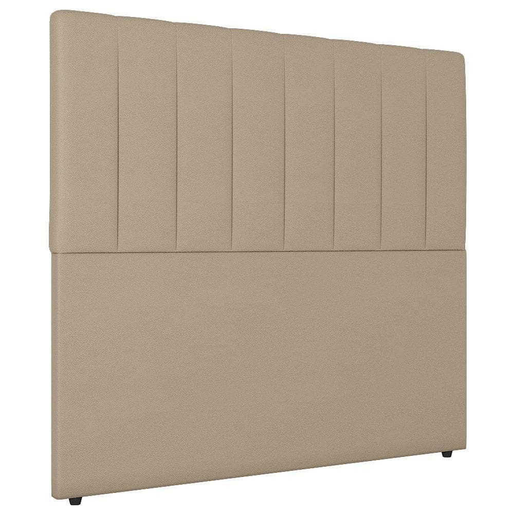 Cabeceira Cama Box Casal Ivana 140cm Sintético Bege