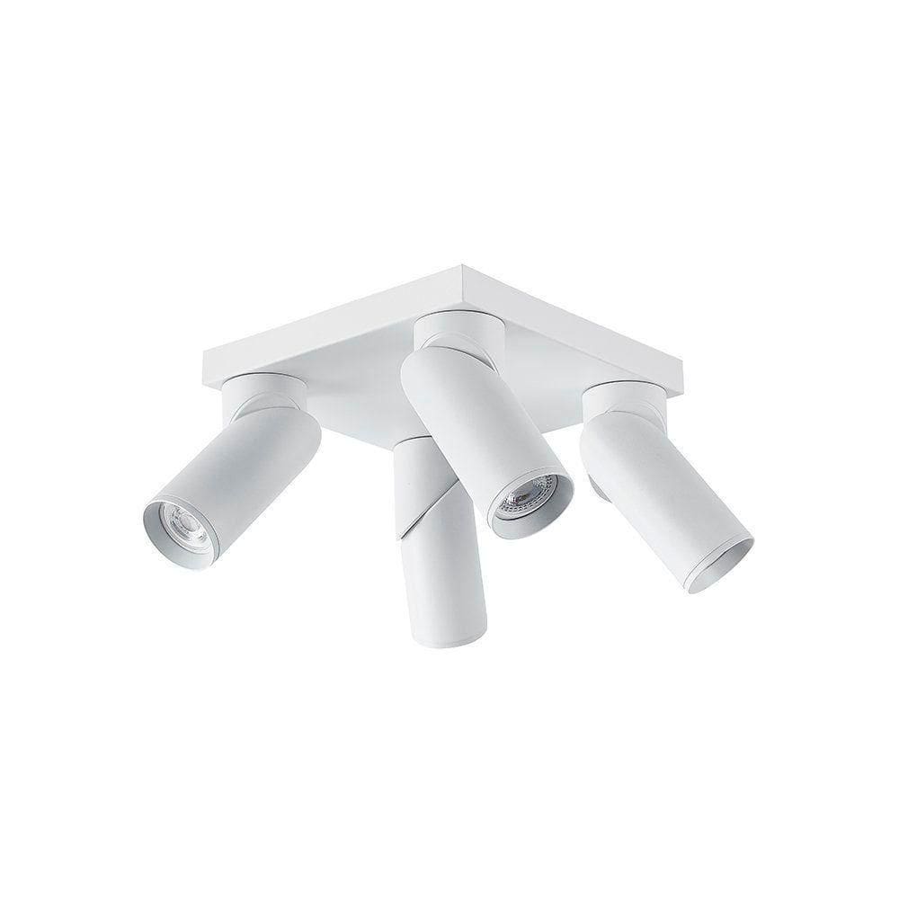 Spot Direcionável De Sobrepor Nordecor Piere 4 Com Canopla Mr16 Gu10 Bivolt Branco