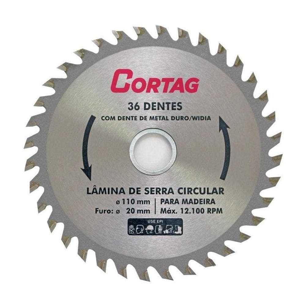 Disco Para Serra Circular ø 110mm Com 36 Dentes - Cortag