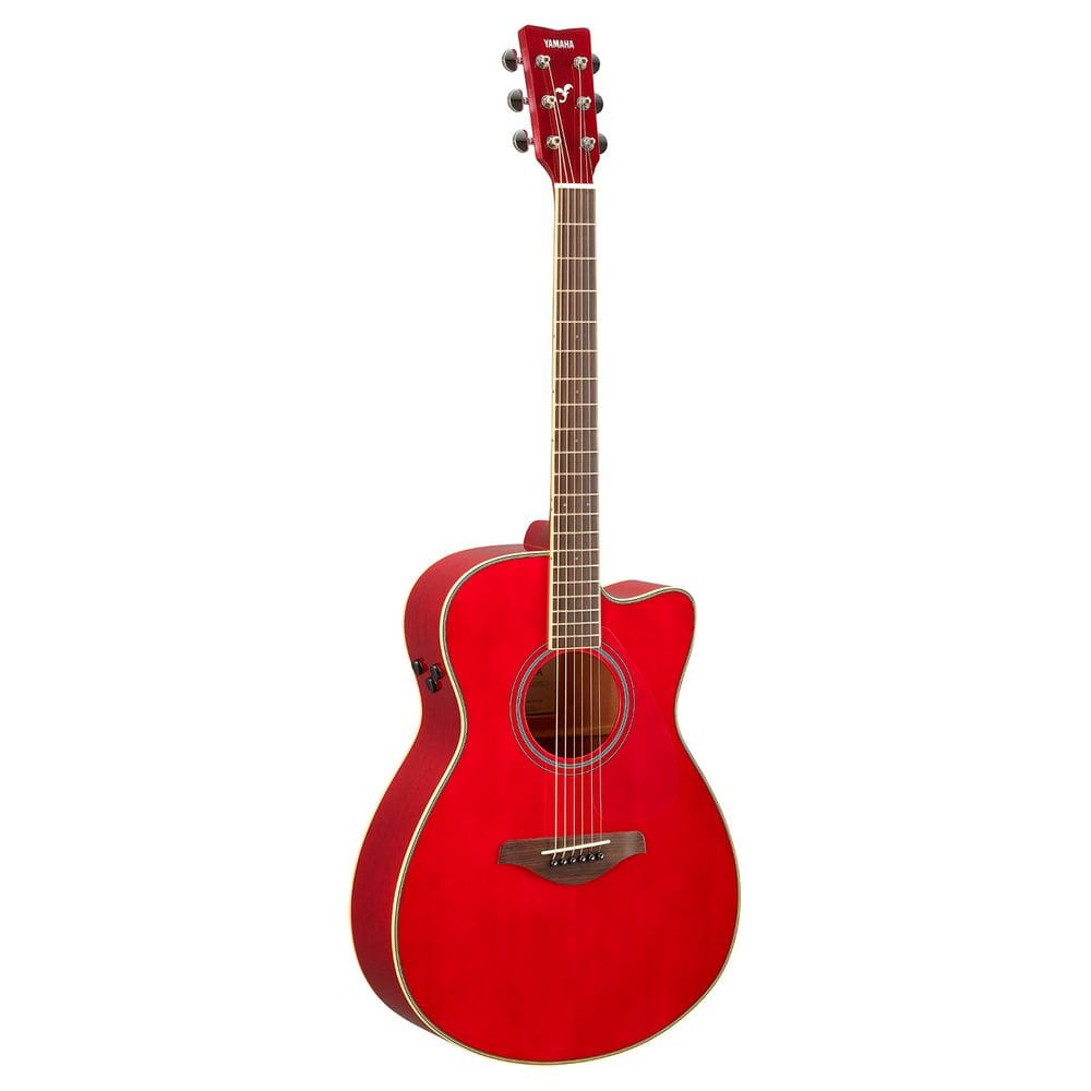 Violão Concert Cutway Transacoustic Cordas em Bronze FSC TA RR Ruby Red Yamaha