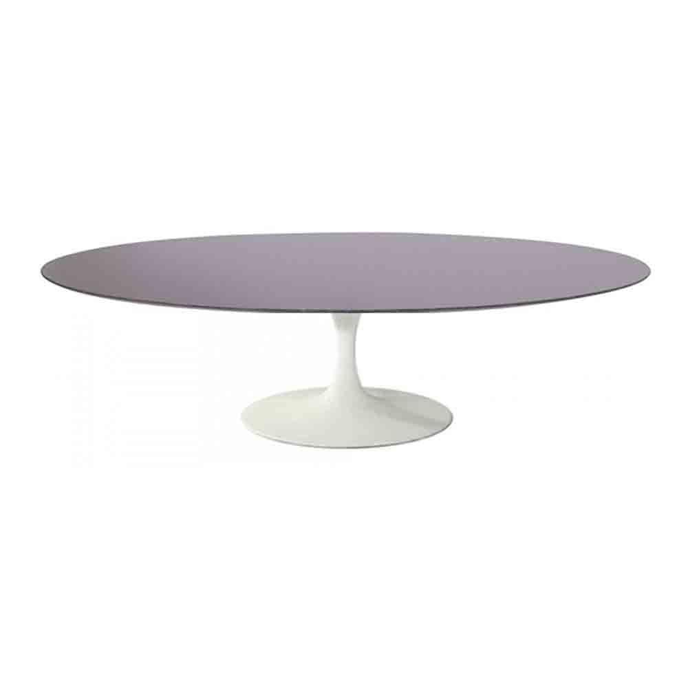 Mesa Saarinen Oval Centro São Gabriel 120x80cm - Base Branca