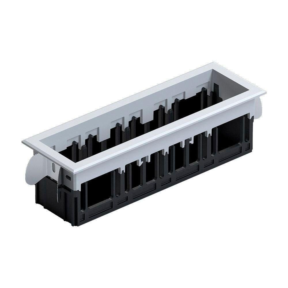 Moldura De Embutir Nordecor 6678 Para 4 Módulos Tap Branco