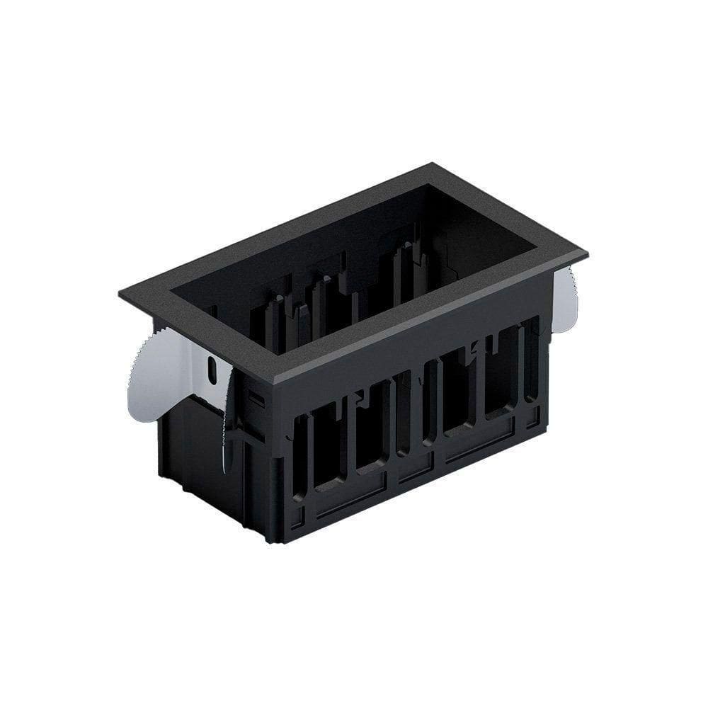 Moldura De Embutir Nordecor 6675 Para 2 Módulos Tap Preto