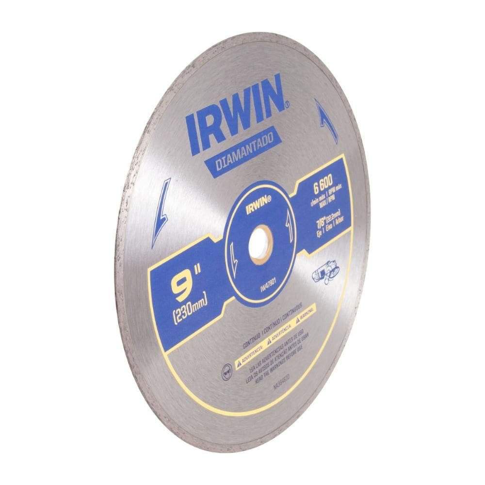 Disco Diamantado Contínuo 230 mm 2,5 mm 9` x 7/8` Irwin - IW47901