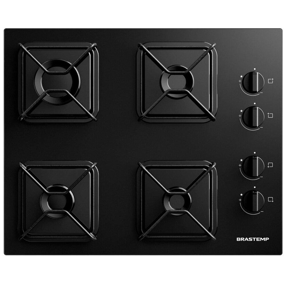 Cooktop 4 Bocas Brastemp BDD61BE Acendimento Super Automático - Preto