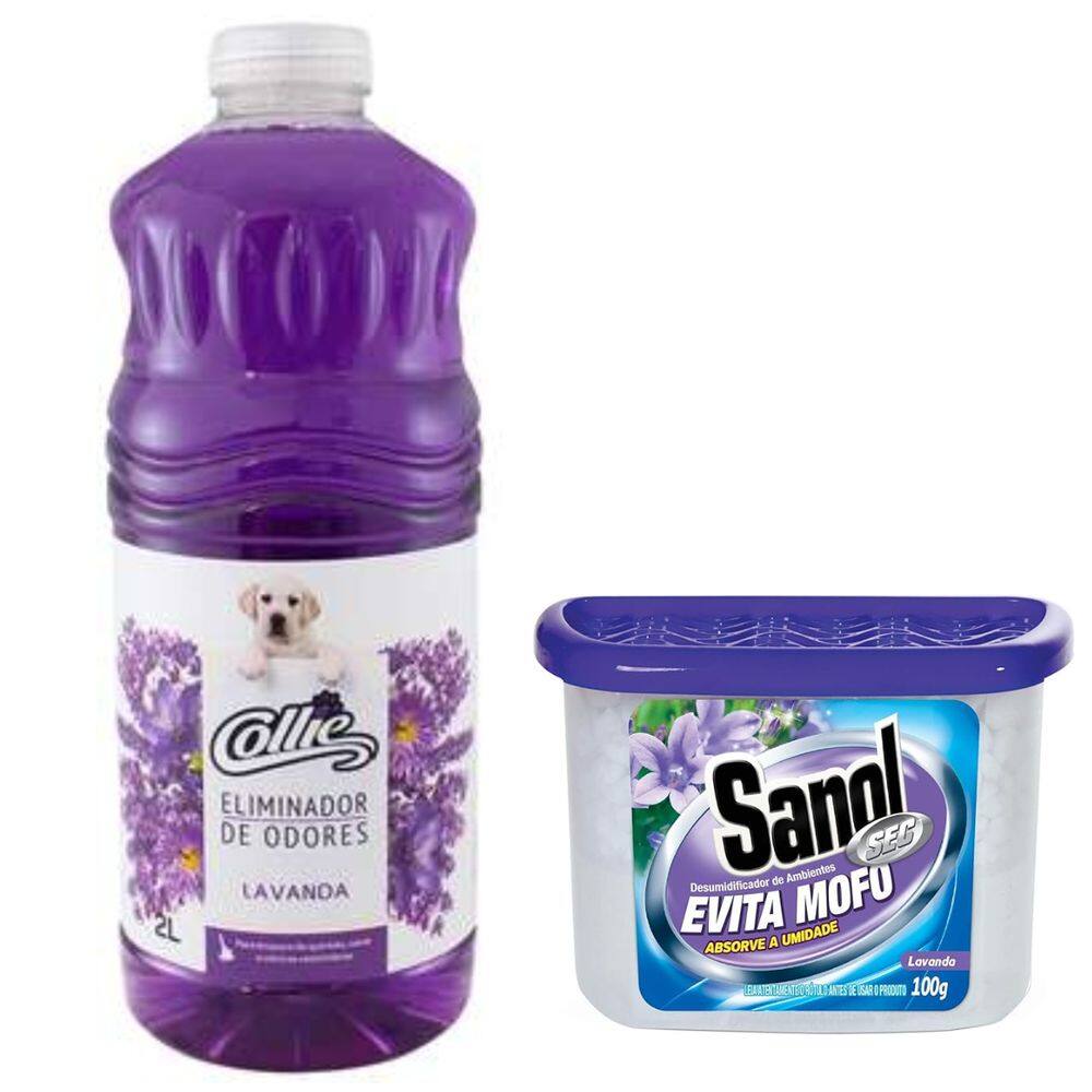 Kit Eliminador de Odor Collie 2L Antimofo Perfumado 100g