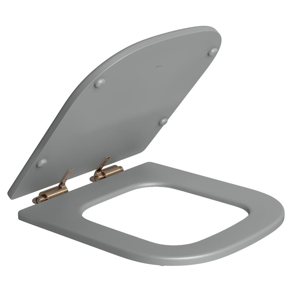 Assento de Poliéster Slow Close Unic Cinza Fosco Corten Matte - AP.217.CT.MT.86
