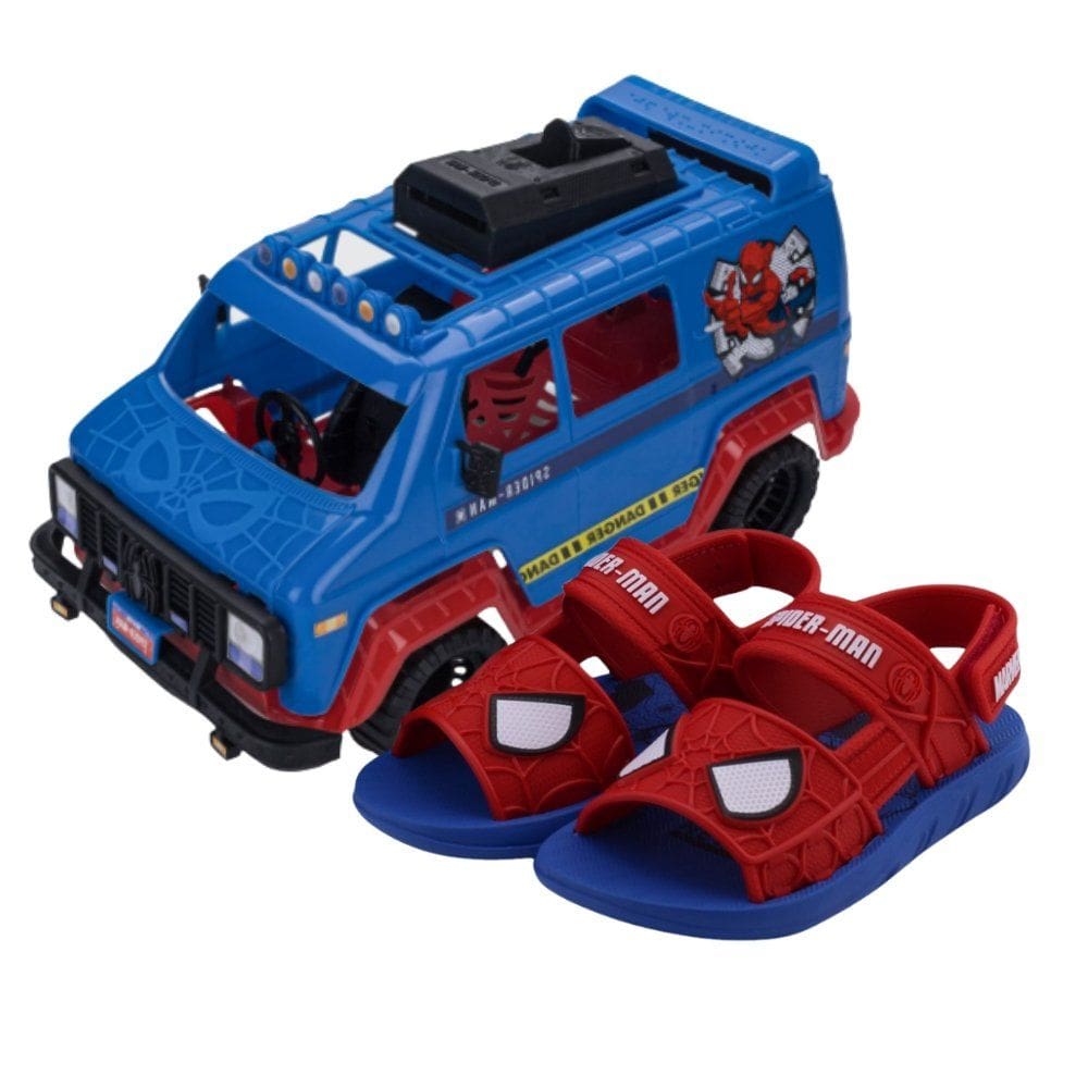 Sandália Infantil Grendene Kids Spider Man com Furgão 23222