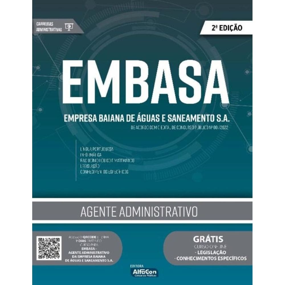 Agente Administrativo - Empresa Baiana De Águas E Saneamento Sa - Embasa