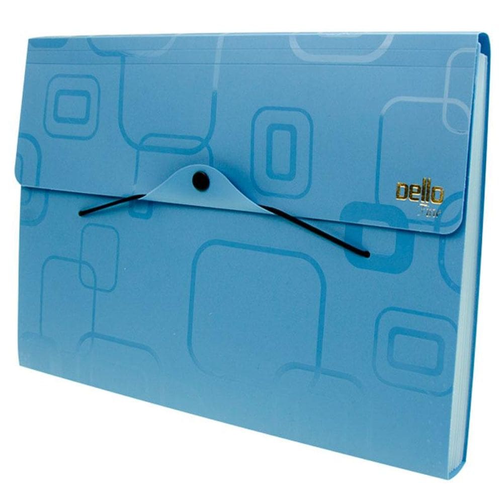 Pasta sanfonada A4 com 12 divisórias Azul 6070.C Dello