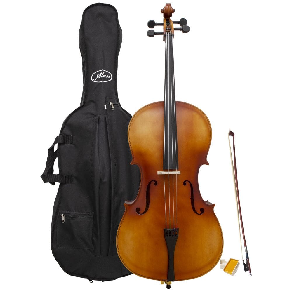 Violoncelo Envelhecido AL 1210 3/4 E Alan Com Capa Arco Breu