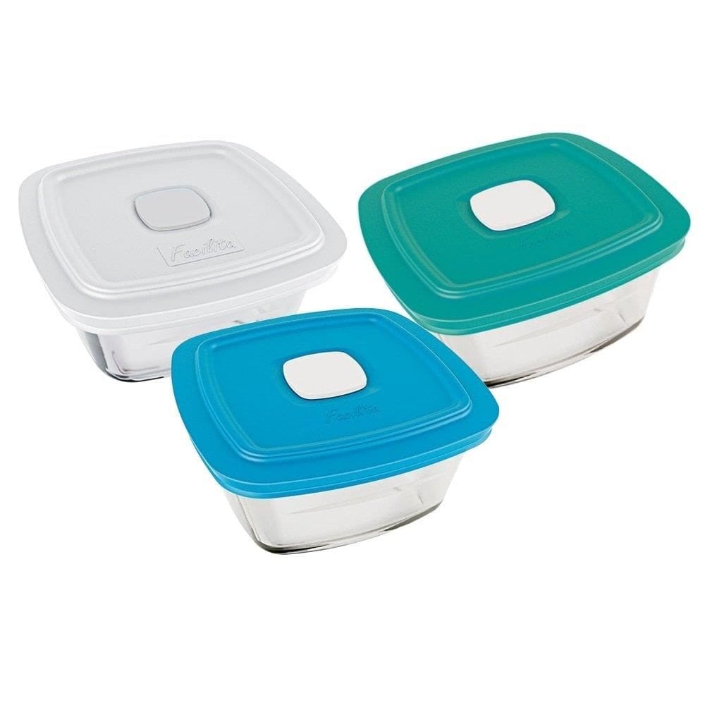 Tigela Marinex Facilita VAP 300ml com Tampa 4000729 - Embalagem com 24 Peças