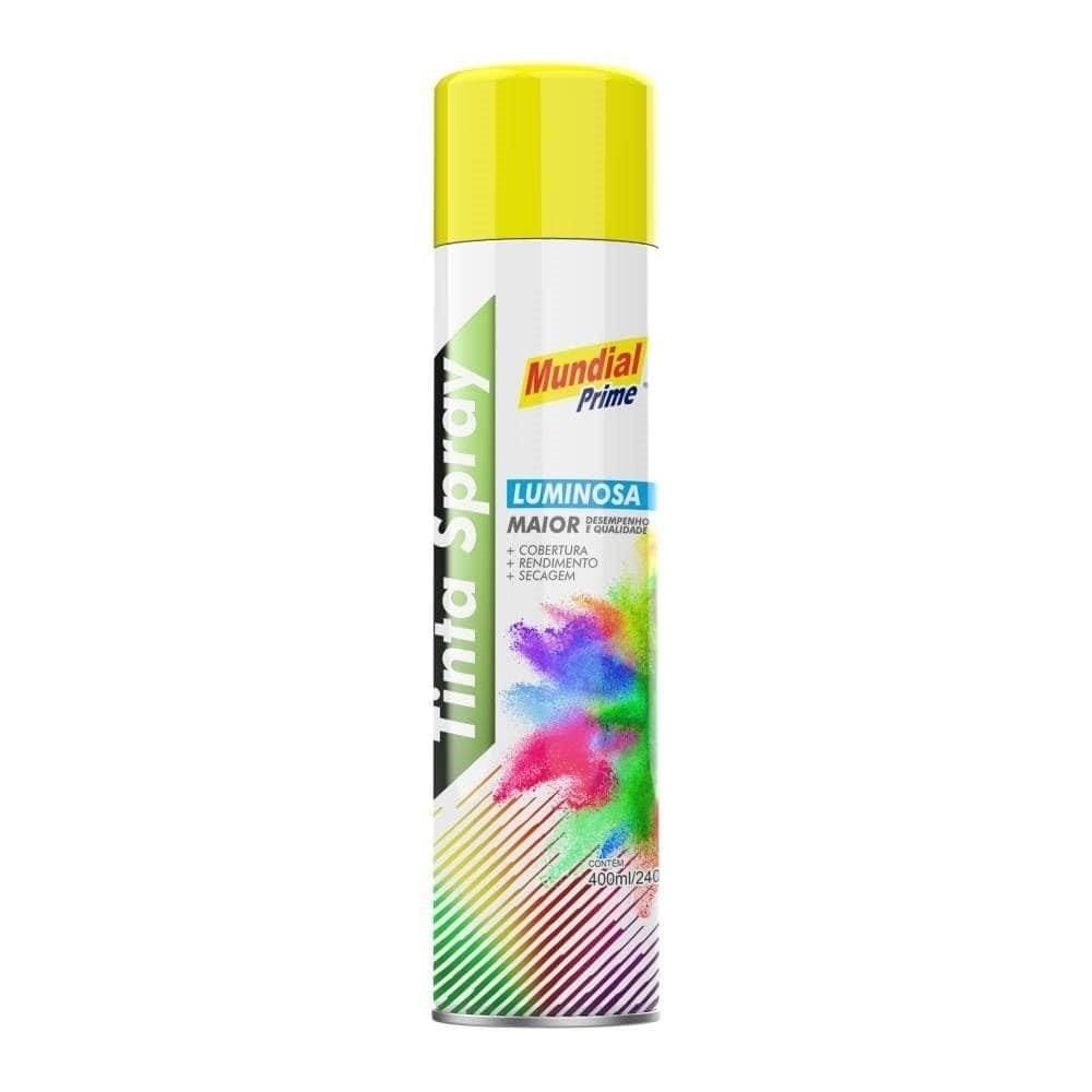 Tinta Spray Mundial Prime Luminosa Amarelo 400ml