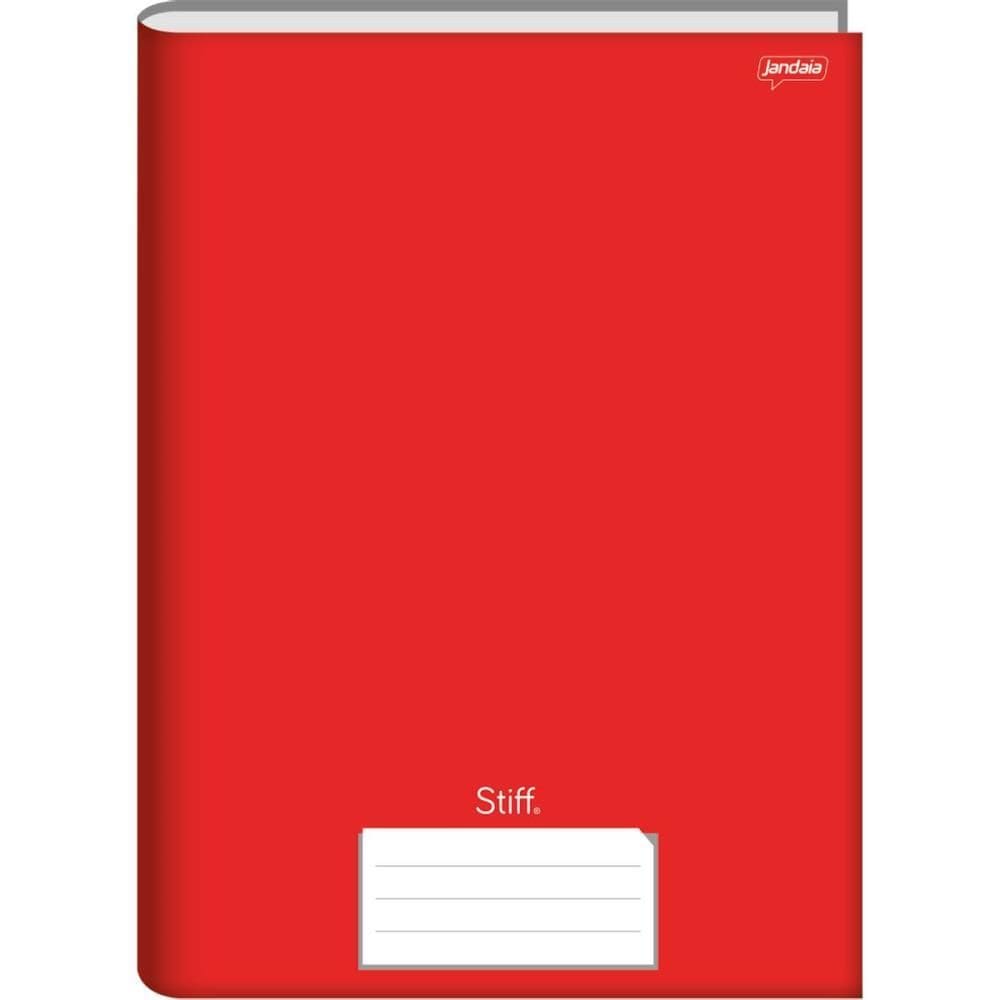 Caderno Brochurão Capa Dura Stiff 48fls Vermelho 10unid