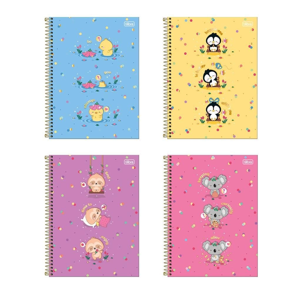 Caderno espiral capa dura univ 1x1 80 folhas Mellow Tilibra