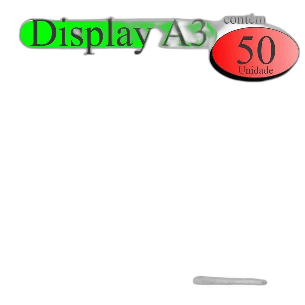 50 Display A3 Expositor Folhas Quadro Aviso Parede Pet Horiz