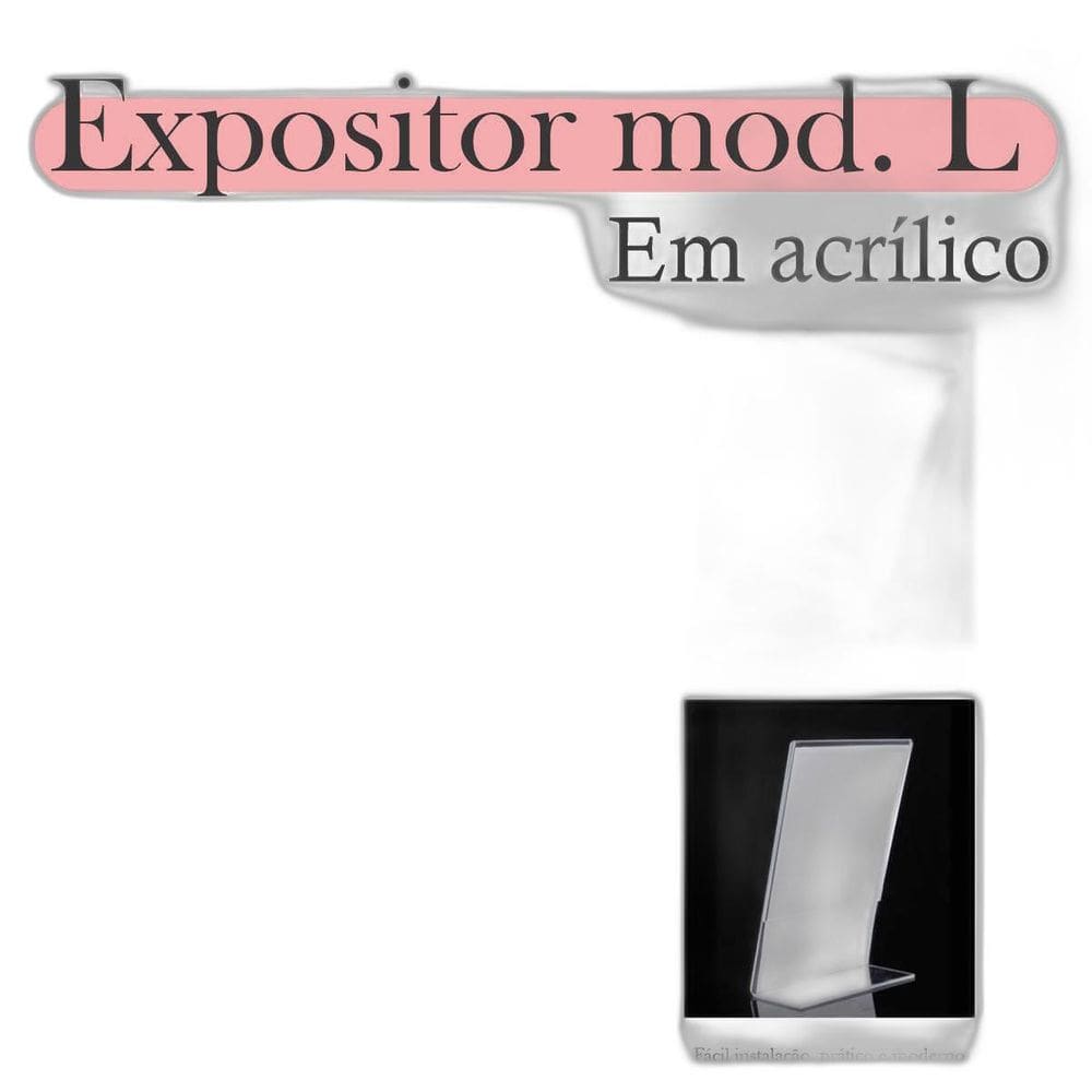 5 Display L Expositor 42X30 Acrílico Cardápio Pix Qr A3 Ver
