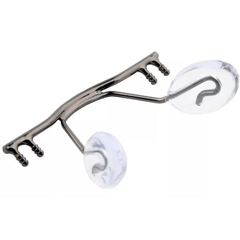 10 Ponte Plaqueta Metal Armação 3 Peças Cinza Silhouette