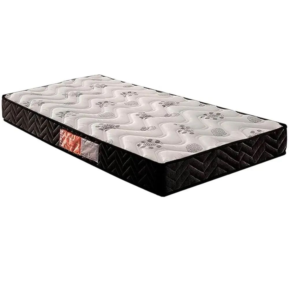 Colchão Pasquale D45 Solteiro 88cm Paropas Cor Branco com Preto
