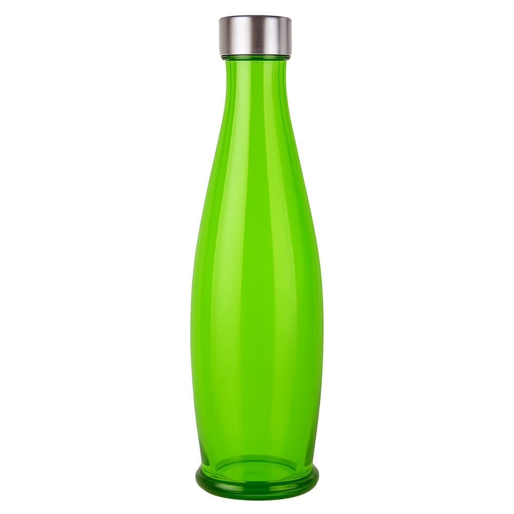 Garrafa De Água Geladeira Suco Vidro Tampa Inox 1 Litro Verde