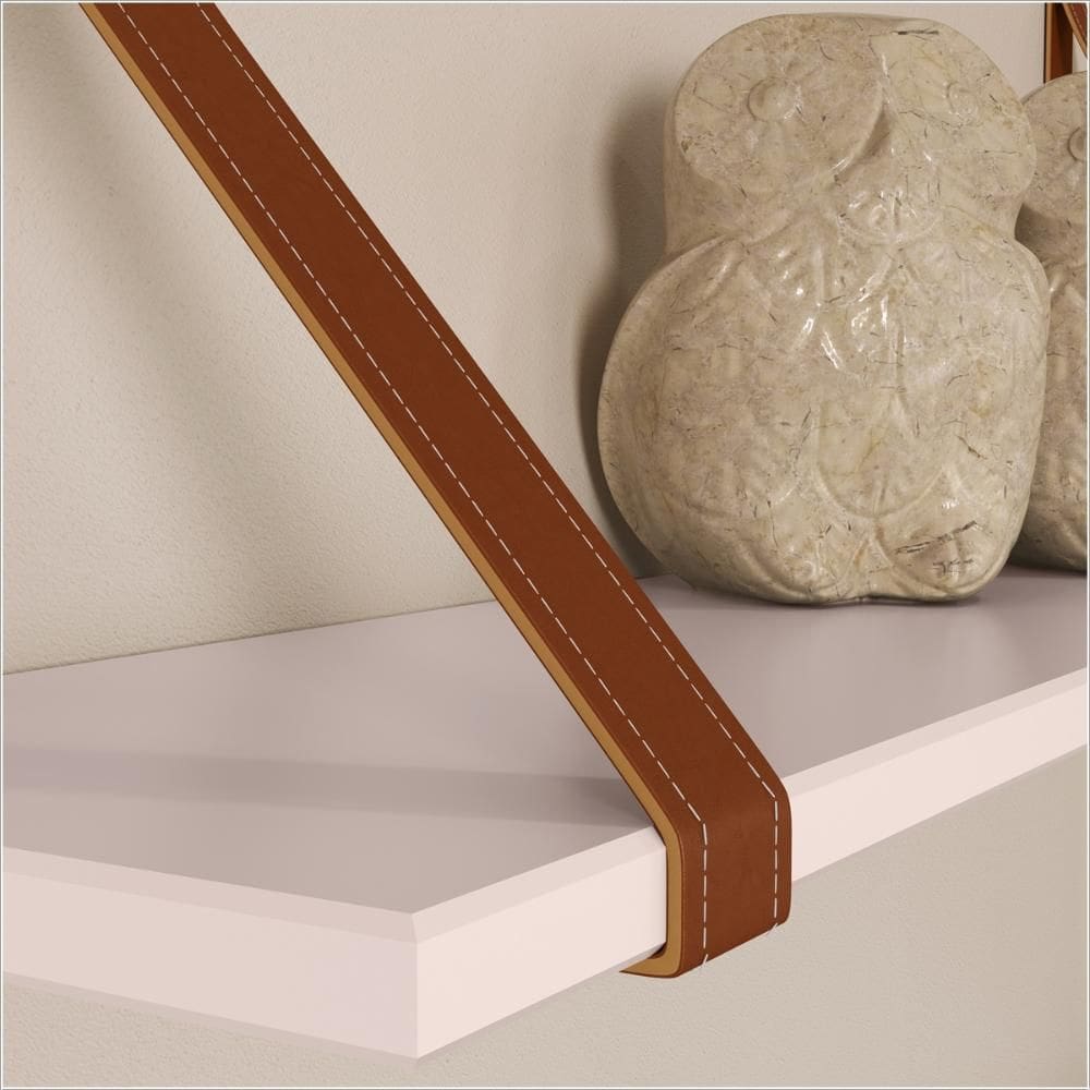 Kit 2 Prateleiras Suporte Gold 100% MDF 90x20x30 cm Rose 51540 Matic