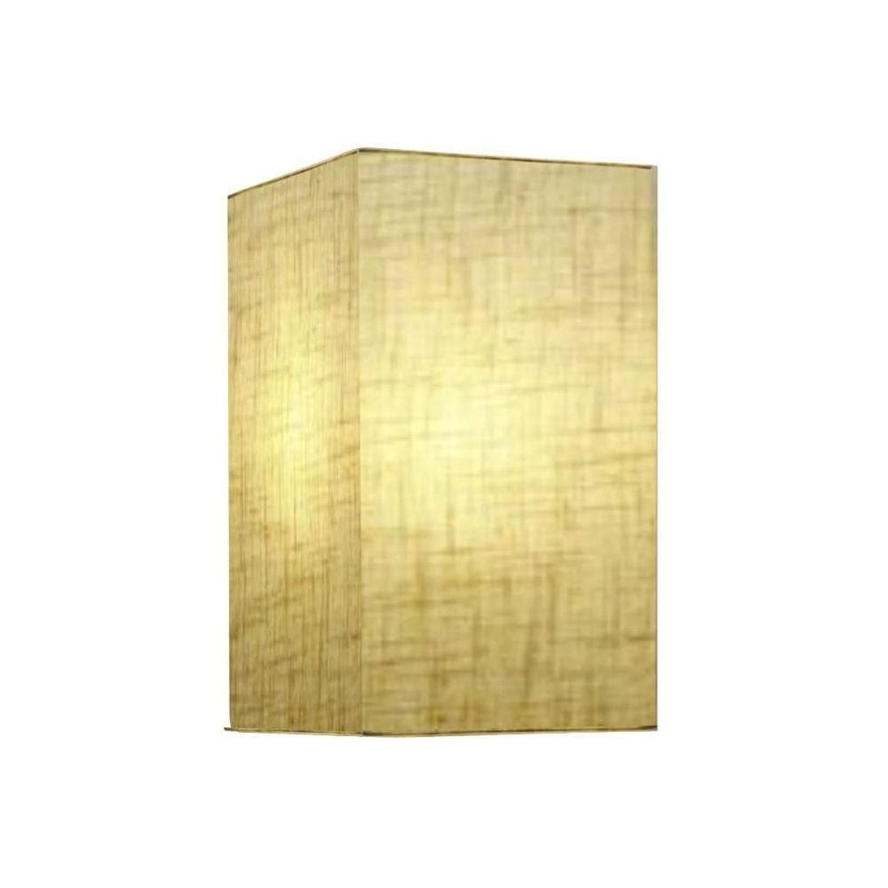 Arandela Retangular Retro Md-2002 Cúpula Em Tecido 25-16x10cm Rustico Bege - Bivolt