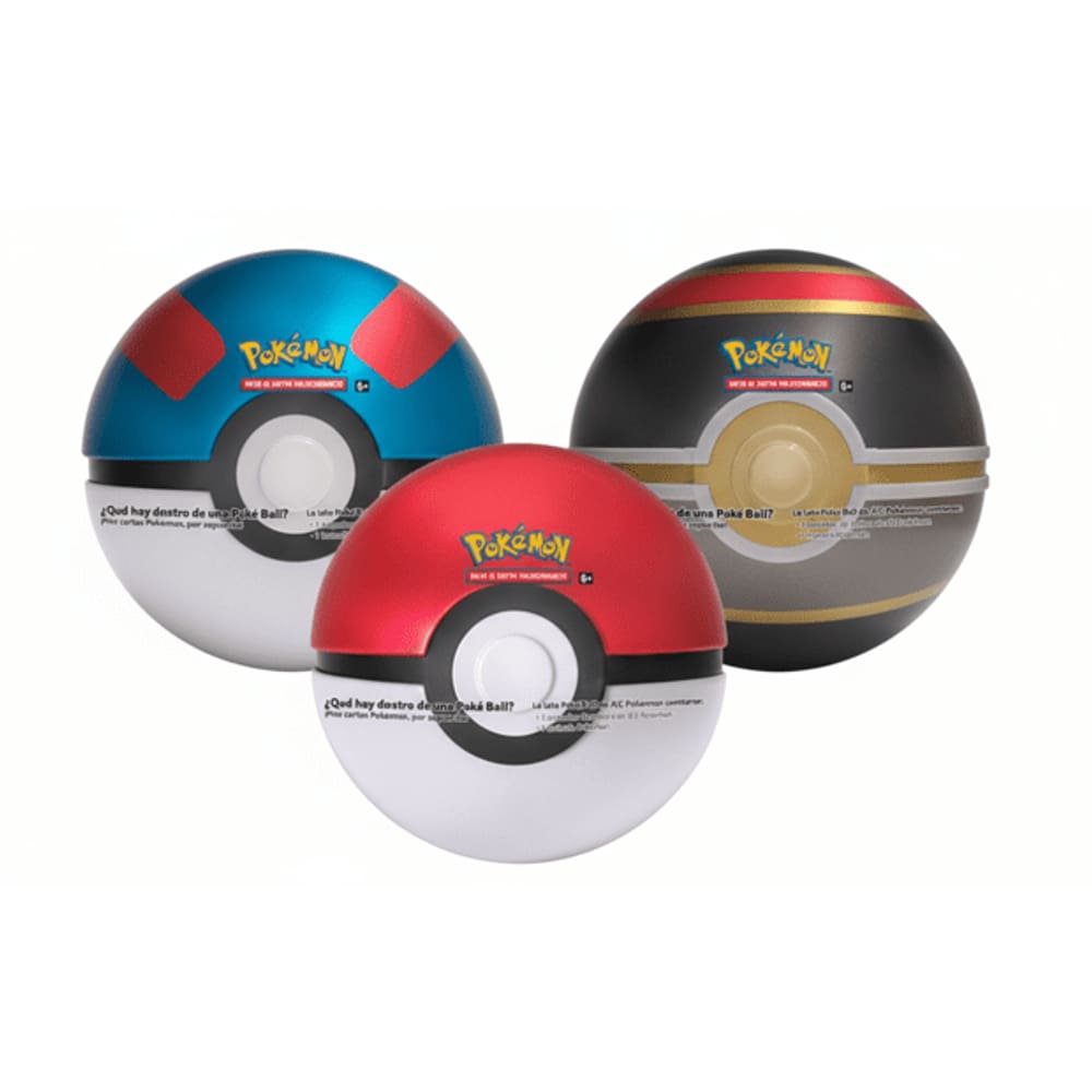Kit 3 Pokeballs Pokebolas Pokémon, com cartas e moedas colecionáveis
