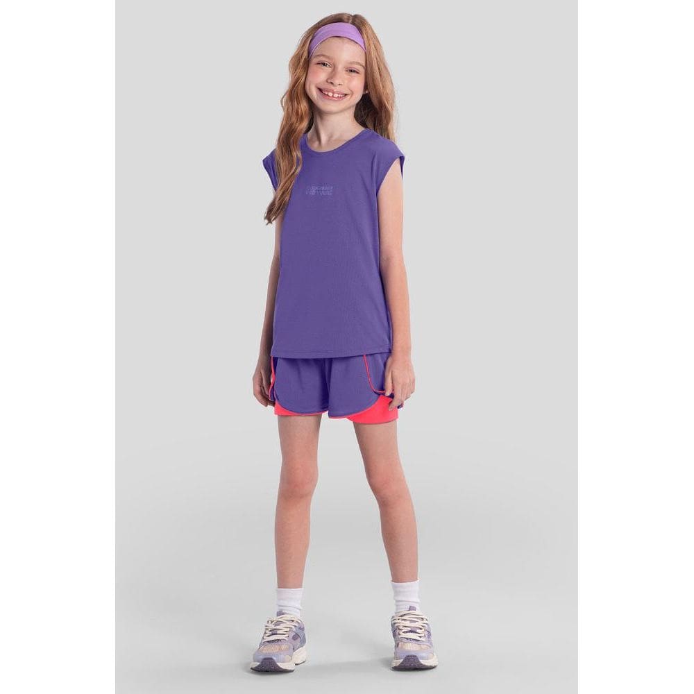 Blusa infantil menina em nylon dry Brandili Active
