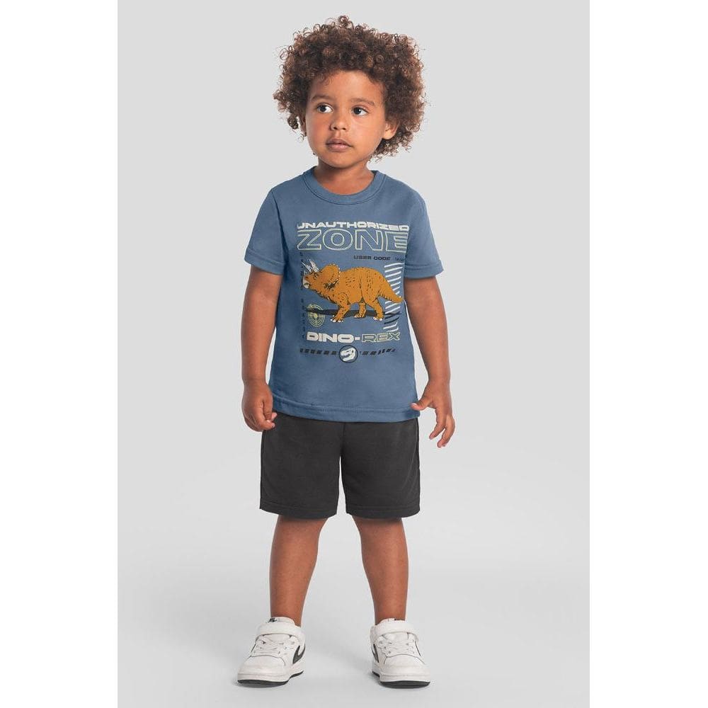 Conjunto infantil menino de dinossauro Brandili
