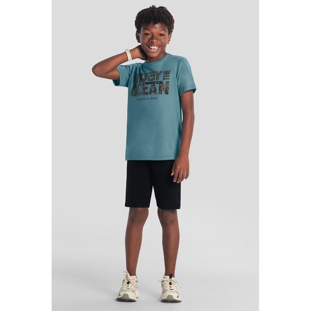 Conjunto infantil menino em puff Brandili