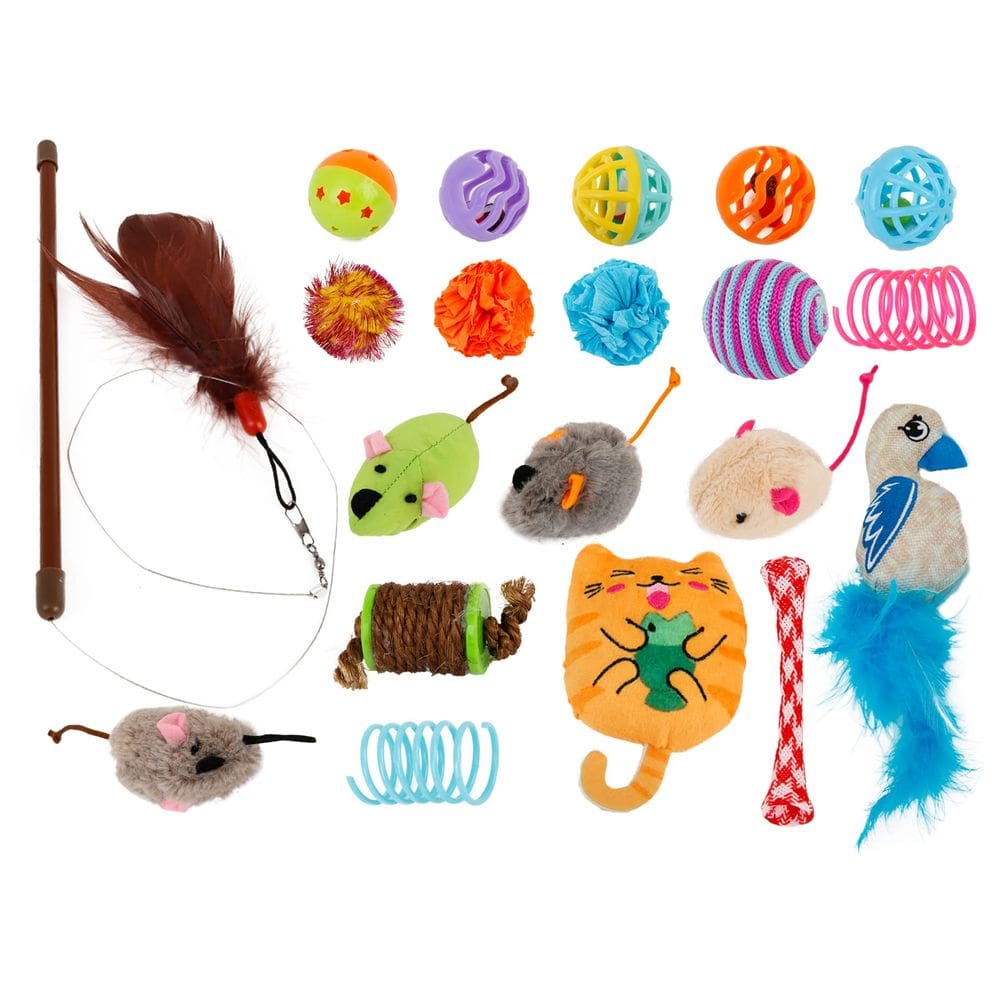 Pacote variado de brinquedos para gatos Hartz Cattraction com Silver Vine e Catnip