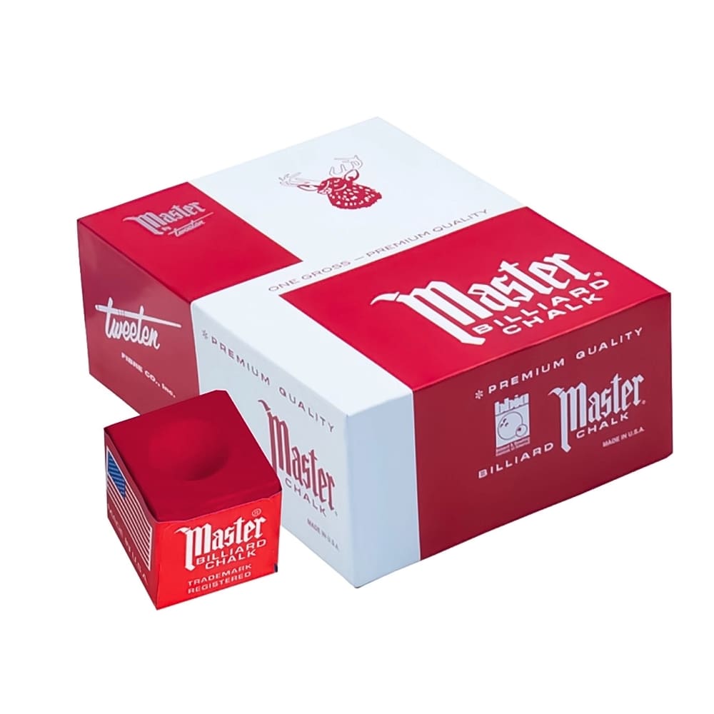 Giz  Sinuca Master Vermelho autêntico Grosa Caixa 144 und