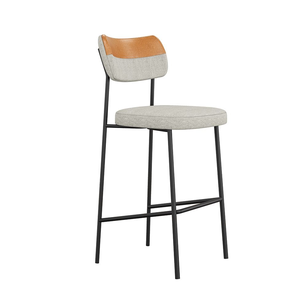 Banqueta Alta Mona Courissimo Whisky e Cinza - SSX Multicoisas