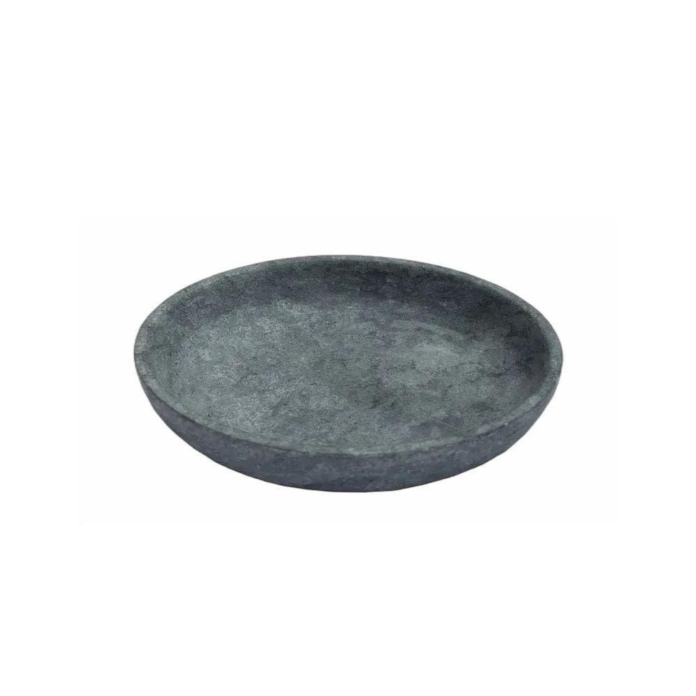 Kit 2 Pratos Fundo Para Massa Em Pedra Sabão Borda Alta 28Cm