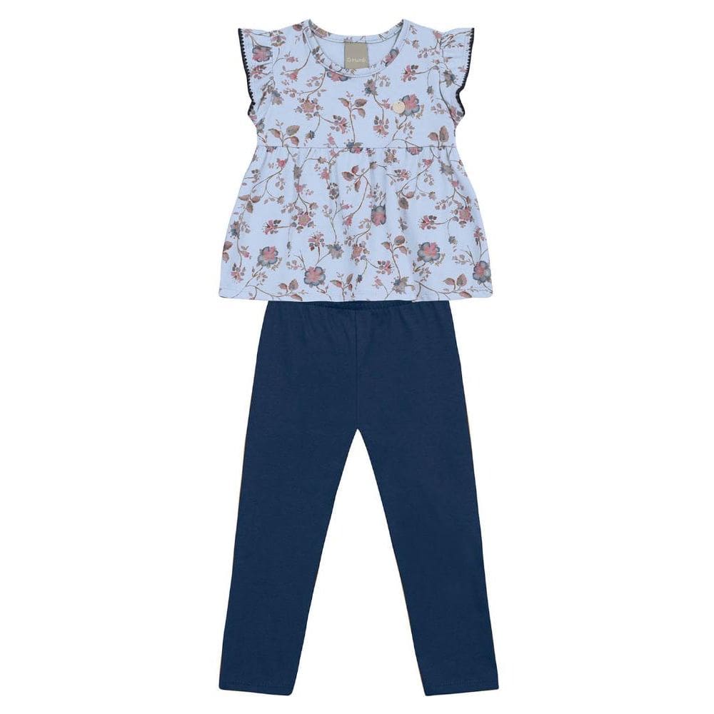 Conjunto infantil menina florido Mundi