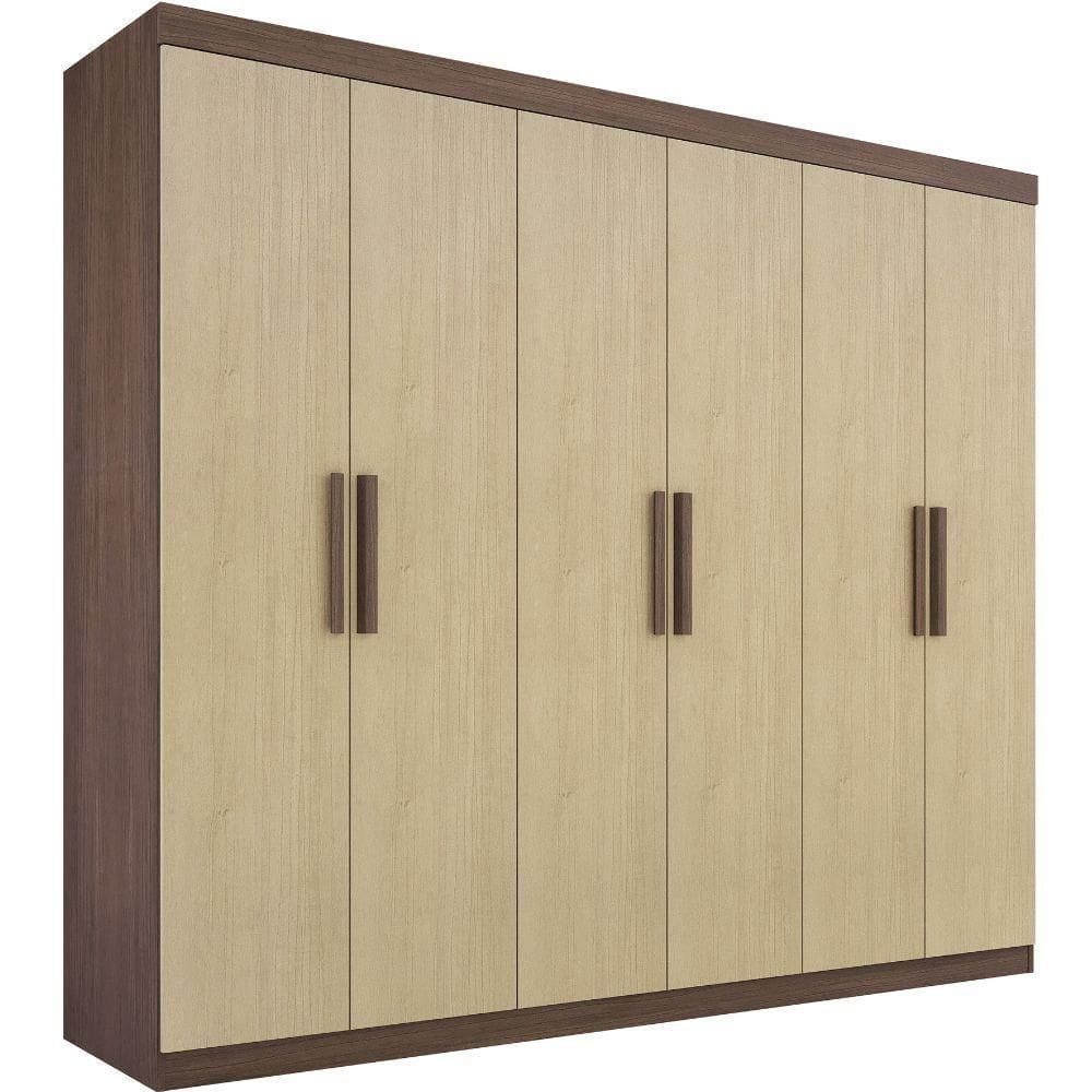 Guarda Roupa Colibri Castanho Linho 6 Portas 6 Gavetas D?doro
