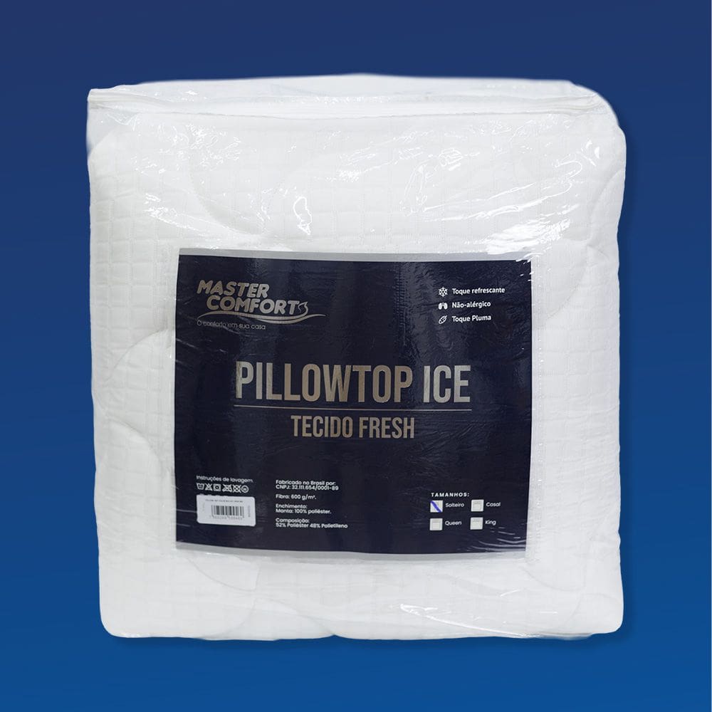 Pillow top Ice p/ colchão solteiro 600G/M²  Master Comfort