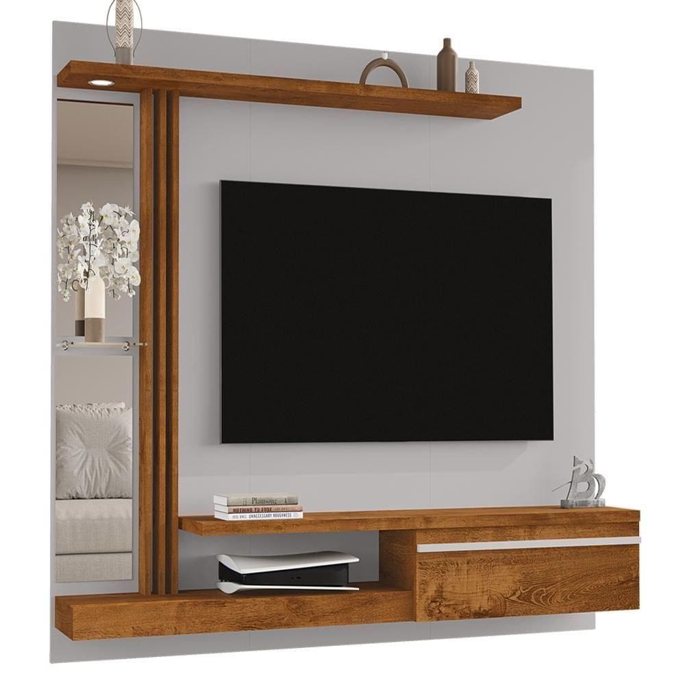 Painel Suspenso Tv 55 Pol 160 Cm Denver Off White Naturalle Bechara