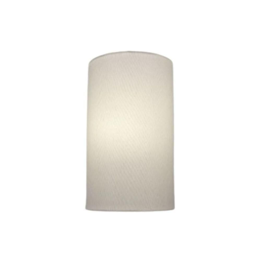 Arandela Meia Cana Vivare Md-2031 Cúpula Em Tecido 30-18x16cm - Bivolt Branco 127-220v