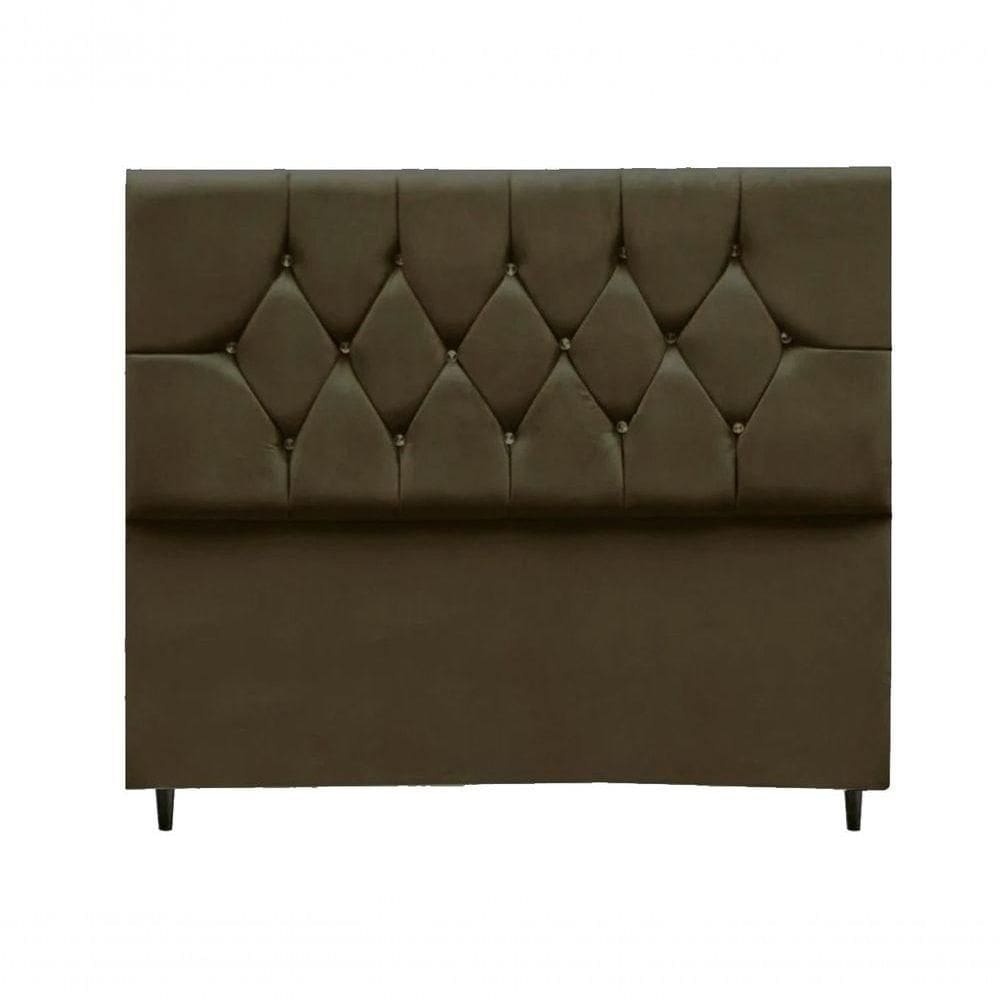 Cabeceira Estofada Cama Box Casal 160cm Geovana - Mhs Marrom