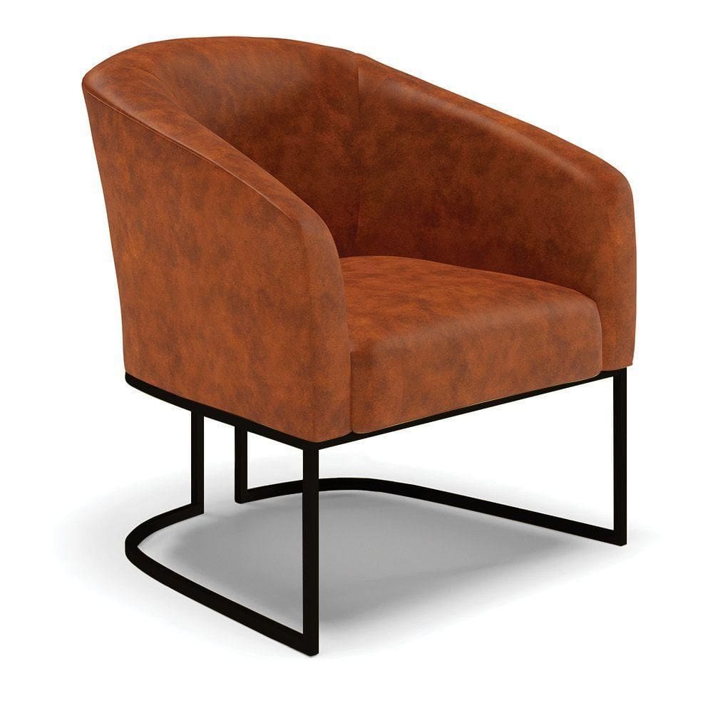 Poltrona Stella Corano Base Industrial Preto - D`Rossi Cor Nozes